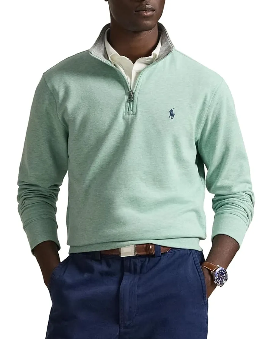 Polo Ralph Lauren Long Sleeve Lux Jersey Quarter Zip Pullover Men's