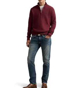 Polo Ralph Lauren Mesh-Knit Cotton 1/4 Zip Sweater Men's