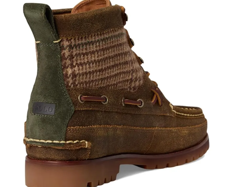 Polo Ralph Lauren Ranger Mid Suede & Wool Tweed Boots Men's
