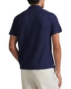 Polo Ralph Lauren Waffle-Knit Cotton Linen Camp Shirt Men's