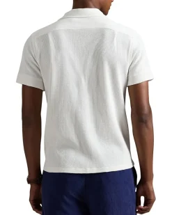 Polo Ralph Lauren Waffle-Knit Cotton Linen Camp Shirt Men's