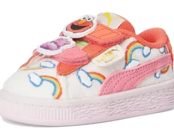 PUMA Kids Basket Care Bears X Sesame Street Hook And Loop Shoes (Toddler)