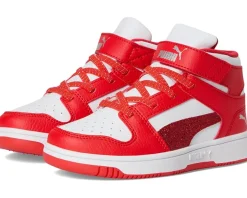 PUMA Kids Rebound Layup Mid Hook and Loop Shoes (Little Kid)