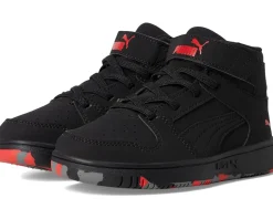 PUMA Kids Rebound Layup Mid Hook and Loop Shoes (Little Kid)