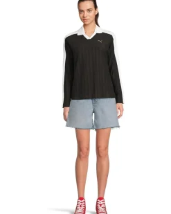 PUMA T7 Relaxed Long Sleeve Polo Women's