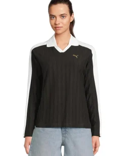 PUMA T7 Relaxed Long Sleeve Polo Women's