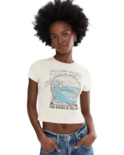 Salty Crew Keyhole Baby Tee Women's
