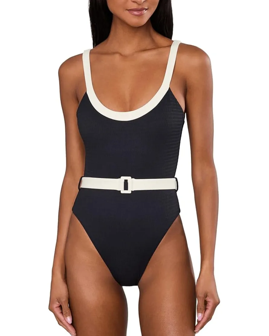 Seafolly Bandwave Belted Retro Tank One-Piece Women's