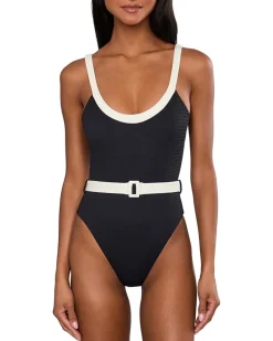 Seafolly Bandwave Belted Retro Tank One-Piece Women's