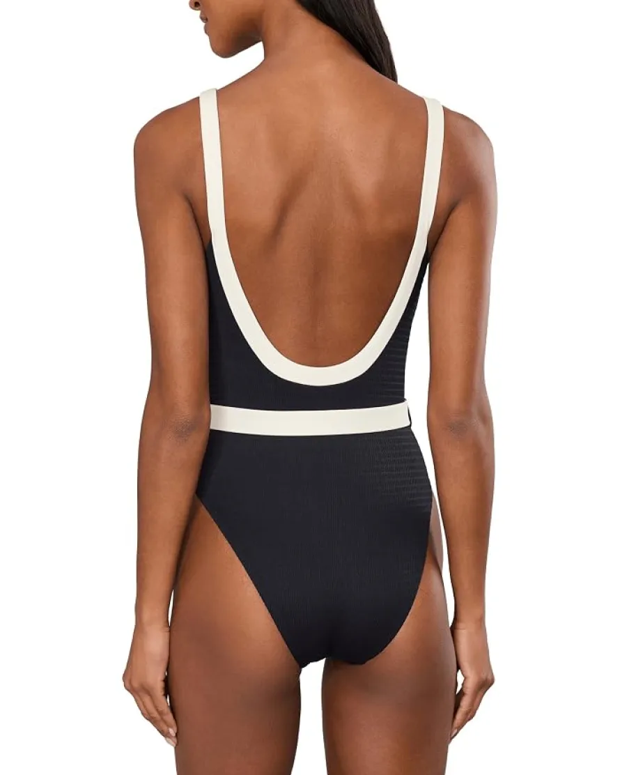 Seafolly Bandwave Belted Retro Tank One-Piece Women's