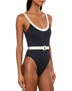 Seafolly Bandwave Belted Retro Tank One-Piece Women's