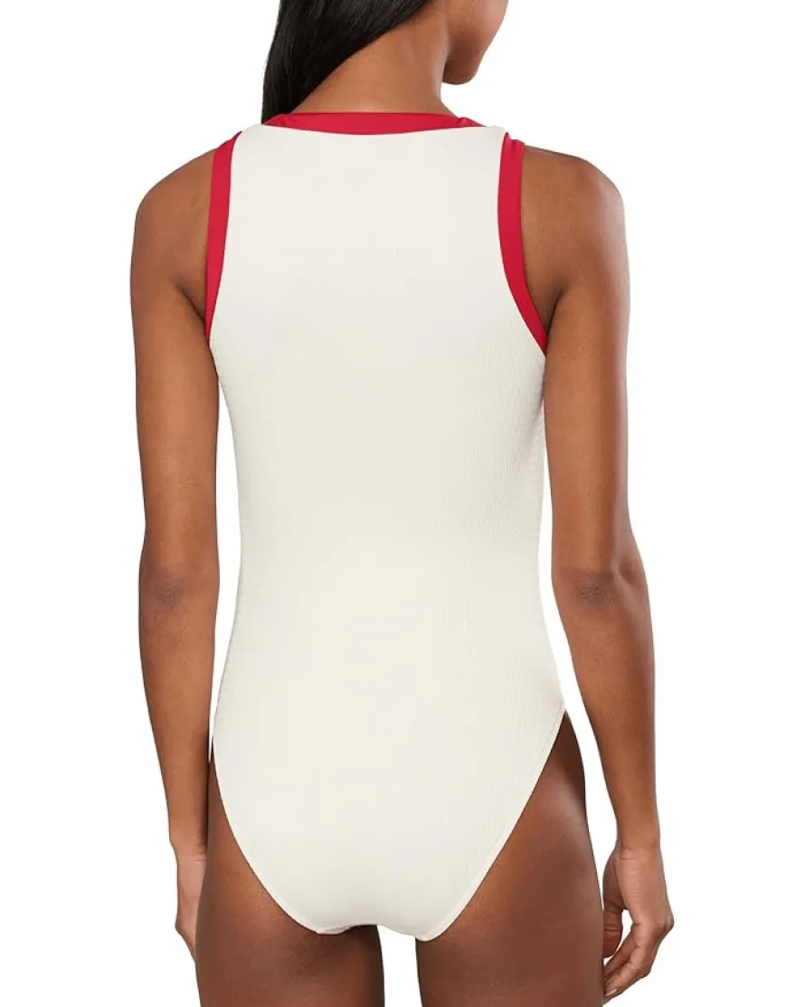 Seafolly Bandwave Zip Front One-Piece Women's