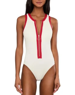 Seafolly Bandwave Zip Front One-Piece Women's