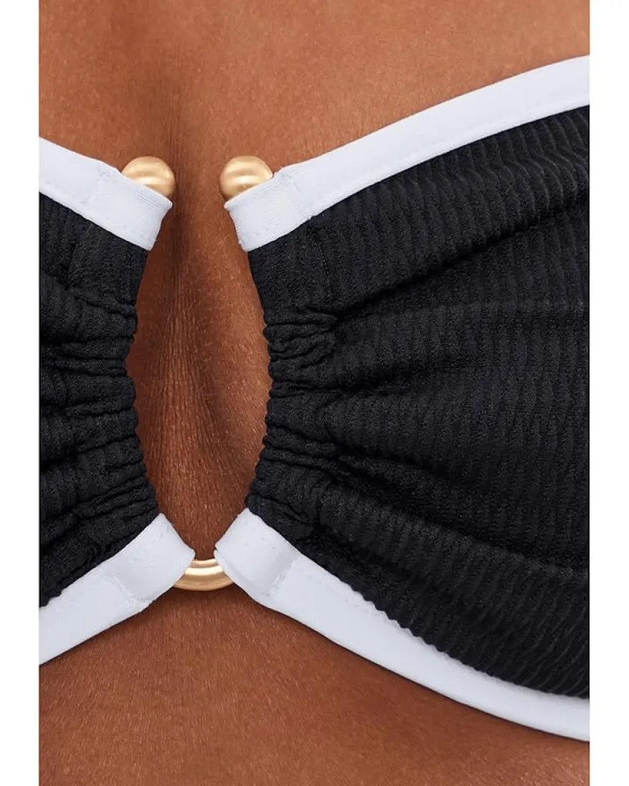 Seafolly Beach Bound Ring Front Bandeau Women's
