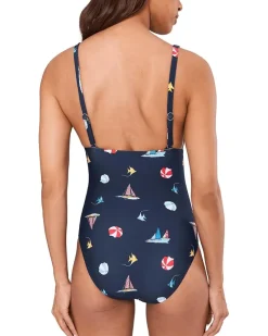 Seafolly BeachClub Deep V-Neck One-Piece Women's
