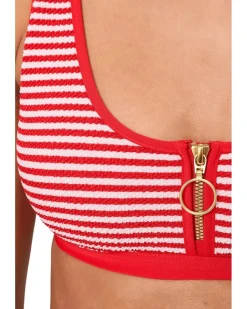 Seafolly Club House Zip Front Tank Top Women's