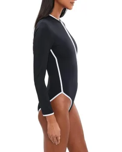 Seafolly Collective Long Sleeve Zip Front One-Piece Women's