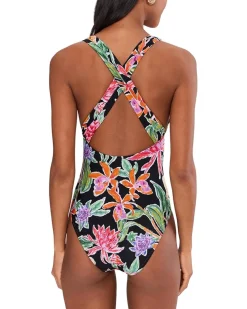 Seafolly Hothouse Flowers Cross Back One Piece Women's