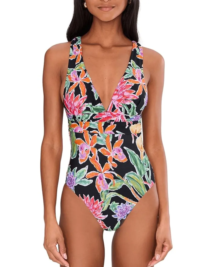 Seafolly Hothouse Flowers Cross Back One Piece Women's