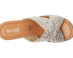 Seychelles Adorned Metallic Raffia Slide Sandal Women's