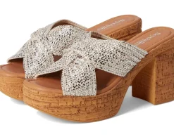Seychelles Adorned Metallic Raffia Slide Sandal Women's