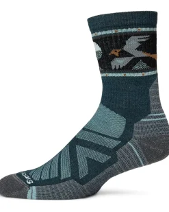 Smartwool Hike Light Cushion Soaring Print Mid Crew Socks Men's