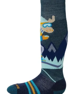 Smartwool Kids Wintersport Full Mountain Moose Pattern OTC Socks (Toddler/Little Kid/Big Kid) Unisex