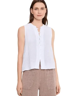 Splendid Ava Gauze Button Tank Women's