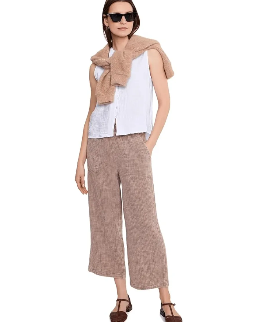 Splendid Ava Gauze Button Tank Women's