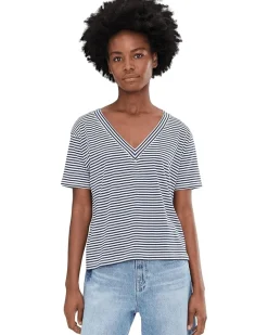 Splendid Kacey Stripe V-Neck Tee Women's