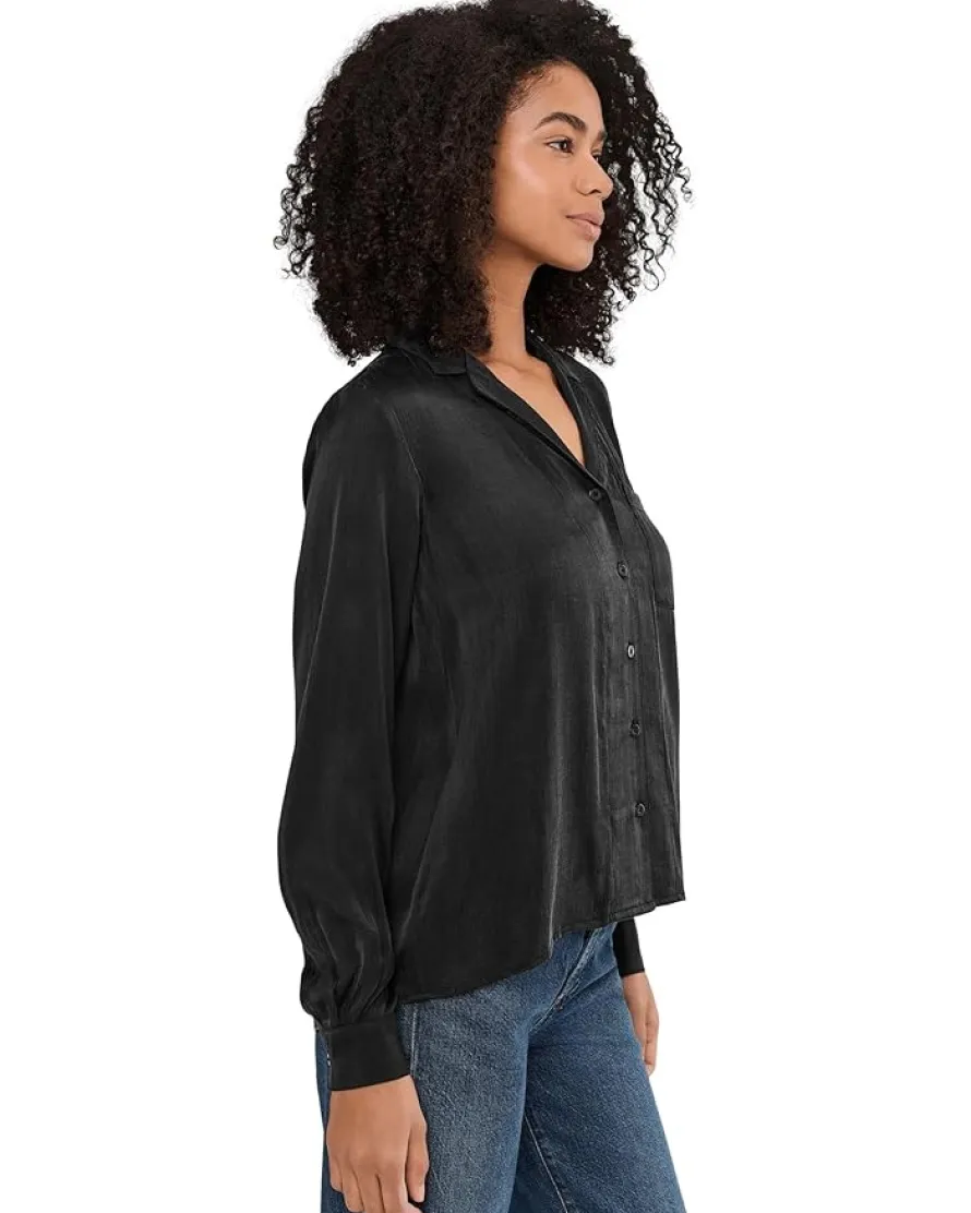 Splendid Serena Satin Button-Down Women's