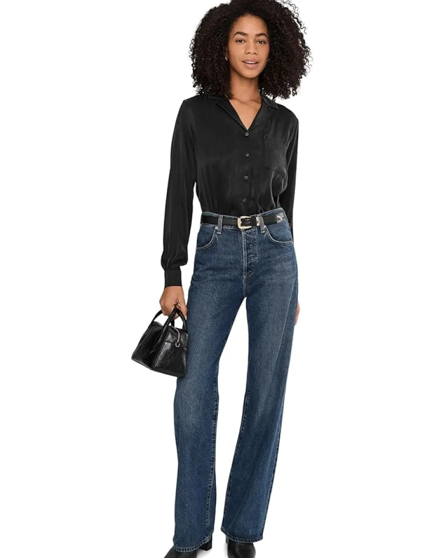 Splendid Serena Satin Button-Down Women's