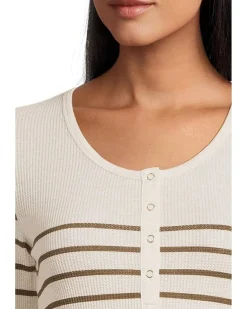 Splendid Thermal Forevr Stripe Henley Women's