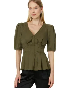 Ted Baker Burdur Stitch Detail Puff Sleeve Top Women's