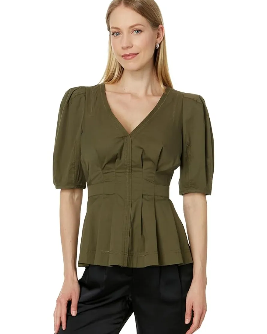 Ted Baker Burdur Stitch Detail Puff Sleeve Top Women's