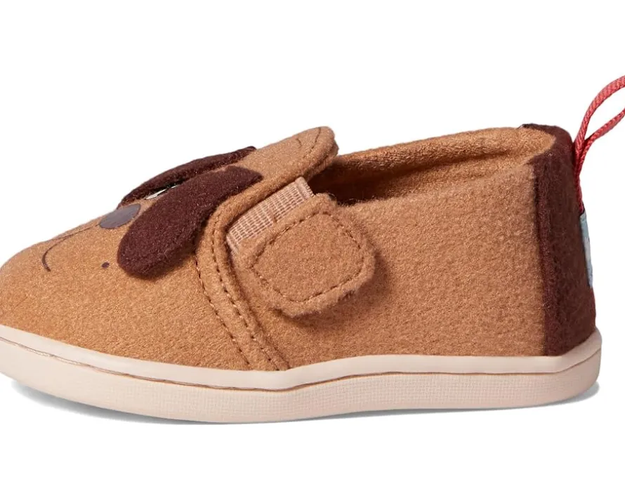 TOMS Kids Felt Pound Puppy Tiny Twin Gore Alpargata (Toddler/Little Kid)