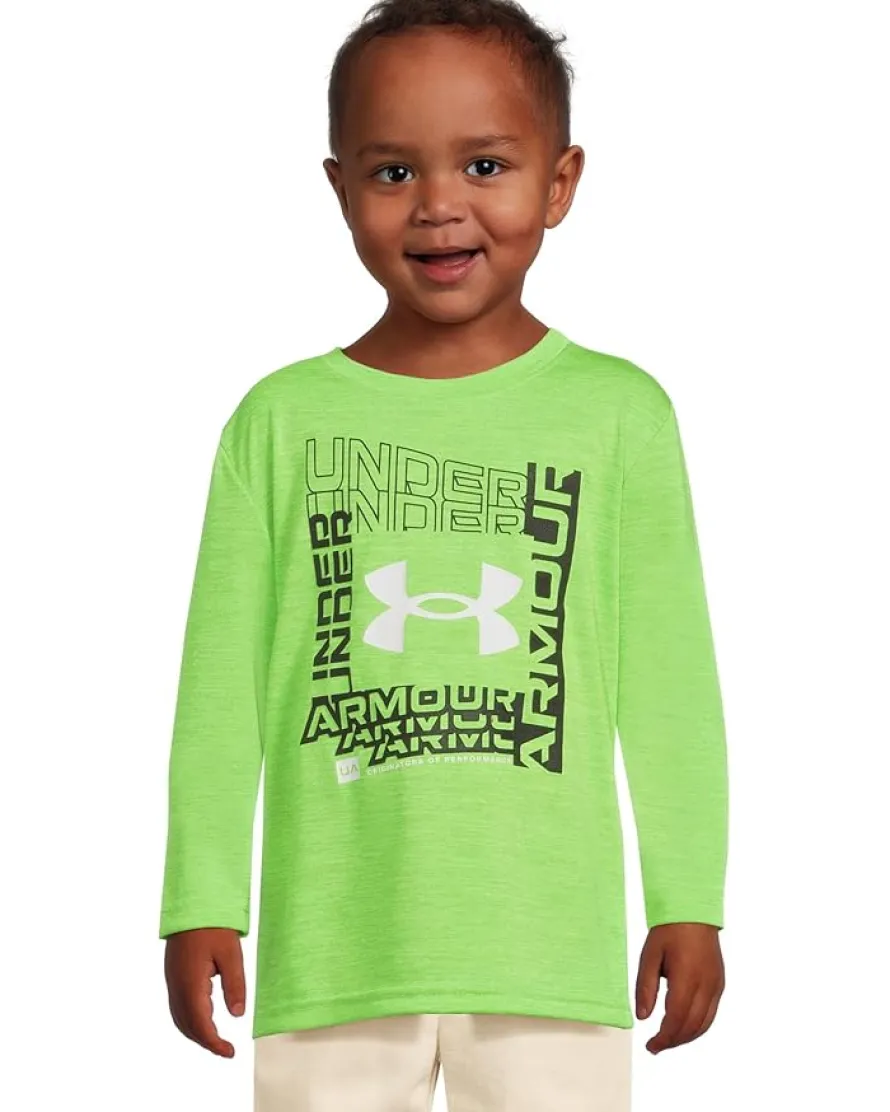 Under Armour Kids Logo Frame Twist Tech Long Sleeve (Little Kid)