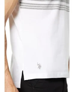 U.S. POLO ASSN. Engineered Stripe Short Sleeve Knit Polo Men's