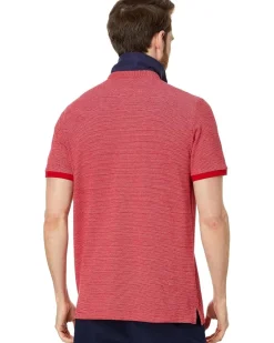 U.S. POLO ASSN. Jacquard Pique Pieced Textured Short Sleeve Polo Shirt Men's
