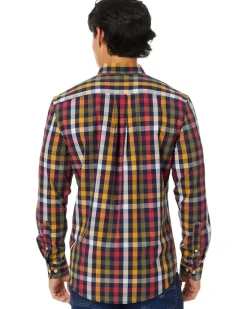 U.S. POLO ASSN. Long Sleeve Classic Fit 1 Pocket Yarn Dye Poplin Multicolor Woven Shirt Men's