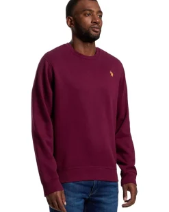 U.S. POLO ASSN. Long Sleeve Popover Crew Neck Fleece Sweatshirt Men's