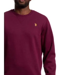 U.S. POLO ASSN. Long Sleeve Popover Crew Neck Fleece Sweatshirt Men's