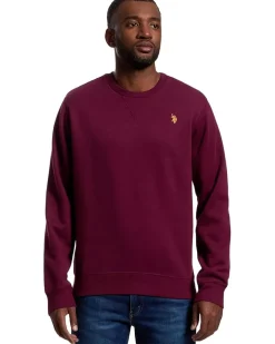 U.S. POLO ASSN. Long Sleeve Popover Crew Neck Fleece Sweatshirt Men's