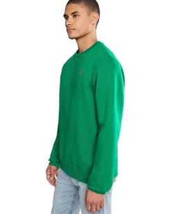 U.S. POLO ASSN. Long Sleeve Popover Crew Neck Fleece Sweatshirt Men's