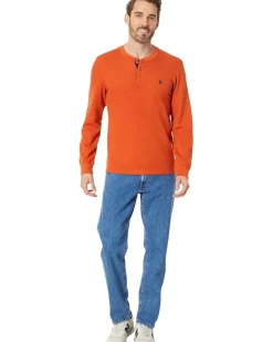 U.S. POLO ASSN. Long Sleeve Small Pony Thermal Henley Men's