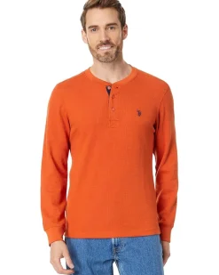 U.S. POLO ASSN. Long Sleeve Small Pony Thermal Henley Men's