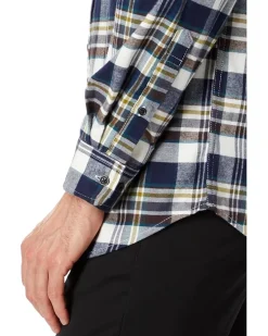 U.S. POLO ASSN. Long Sleeve Yarn-Dye Stretch Peached Twill Woven Shirt Men's