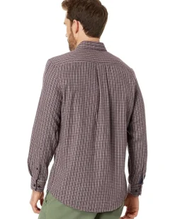 U.S. POLO ASSN. Long Sleeve Yarn-Dye Peached Heathered Plaid Woven Shirt Men's