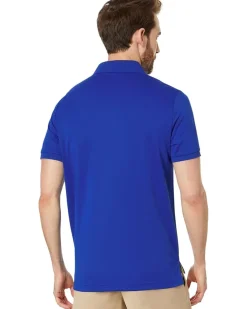 U.S. POLO ASSN. Poly Spandex Ottoman Knit Short Sleeve Solid Performance Textured Polo Shirt Men's