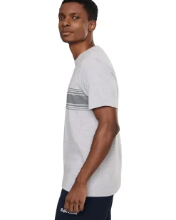 U.S. POLO ASSN. Short Sleeve Chest Print Stripe Jersey Tee Shirt Men's